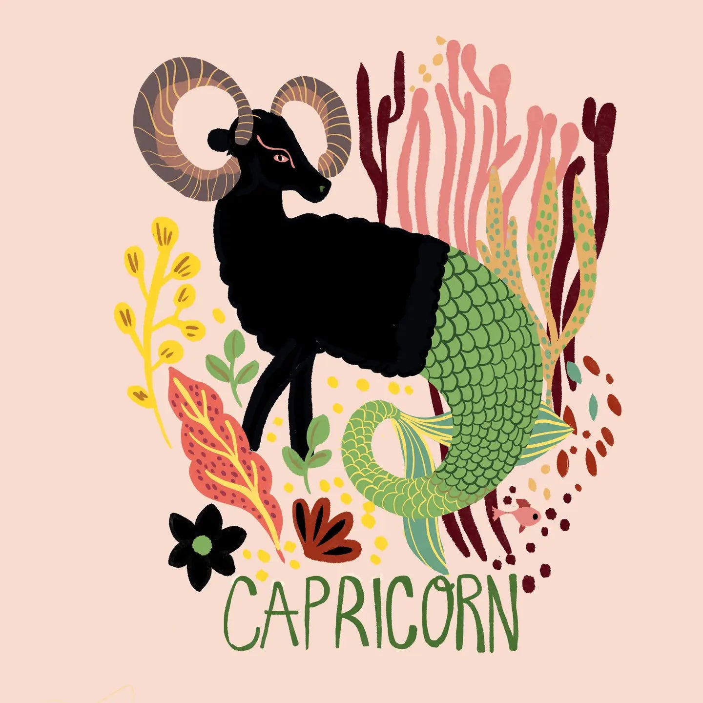 Capricorn Zodiac Greeting Card