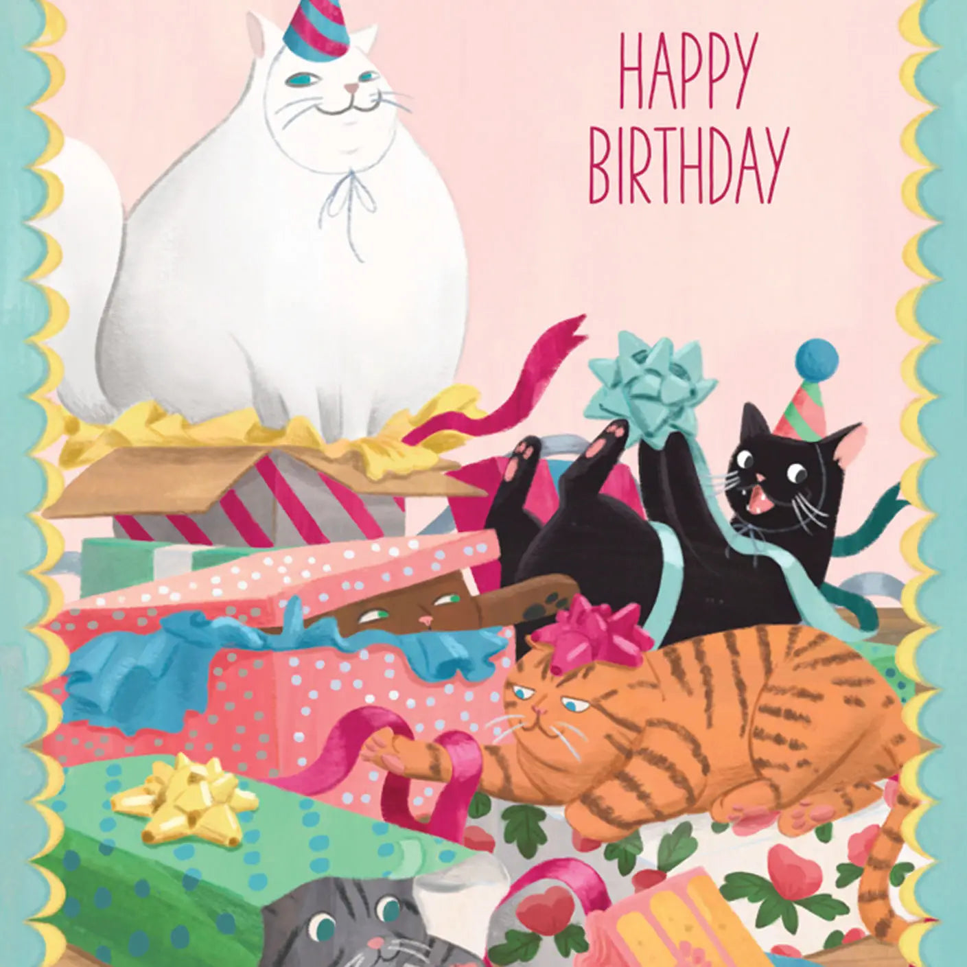 Cat Birthday Greeting Card