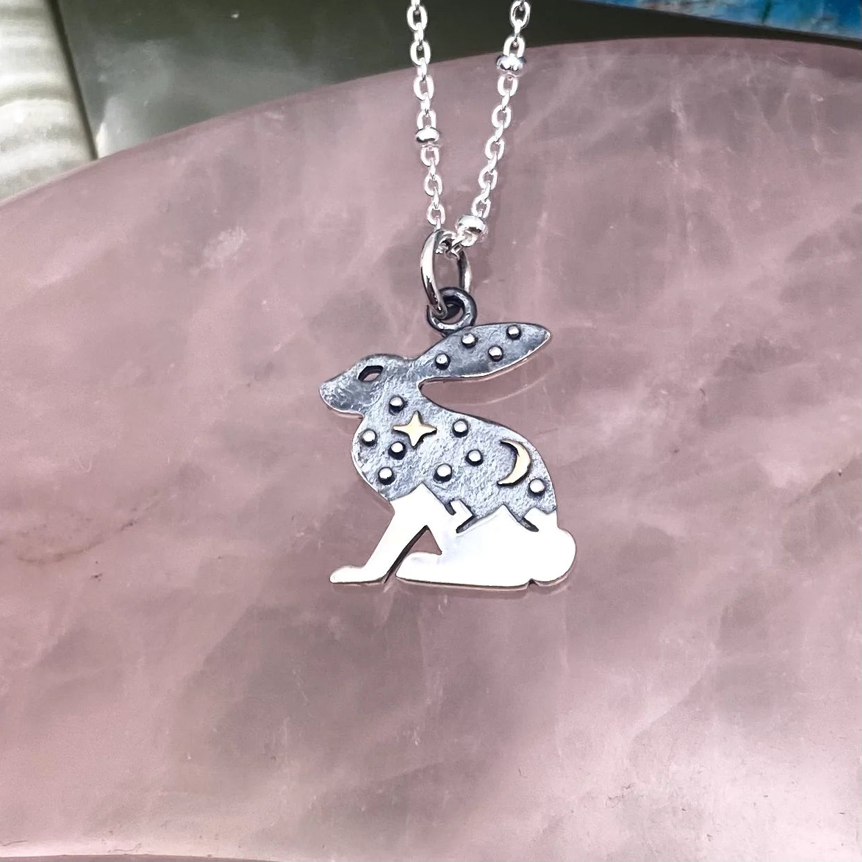 Celestial Rabbit Necklace | Sterling Silver