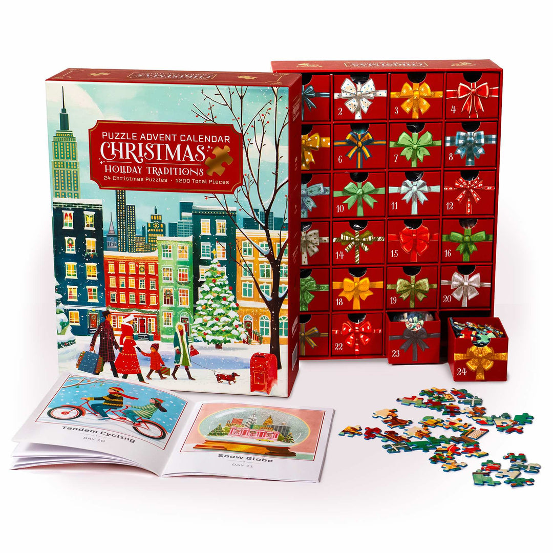 Puzzle Advent Calendar Christmas Holiday Traditions