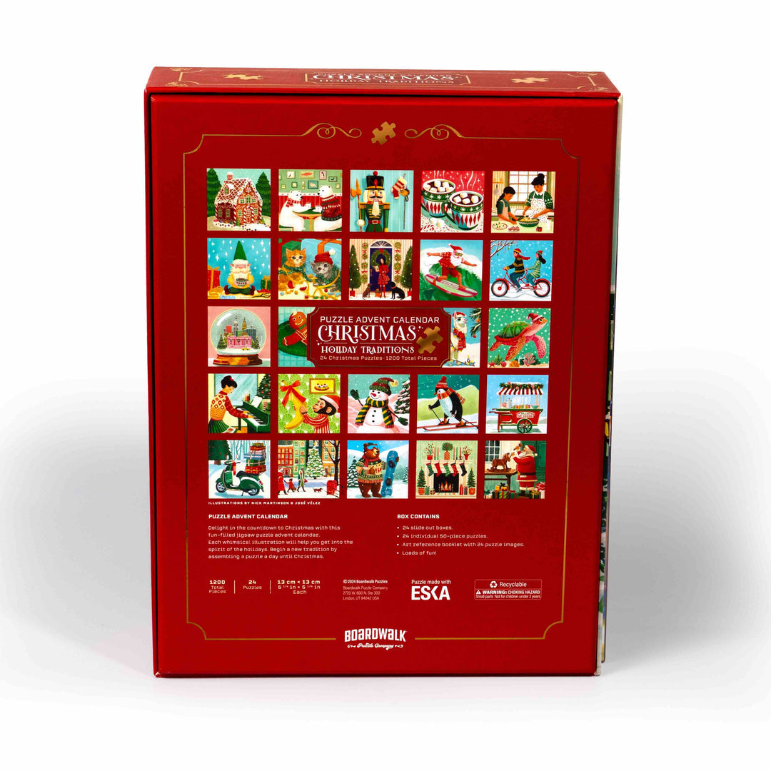 Puzzle Advent Calendar Christmas Holiday Traditions