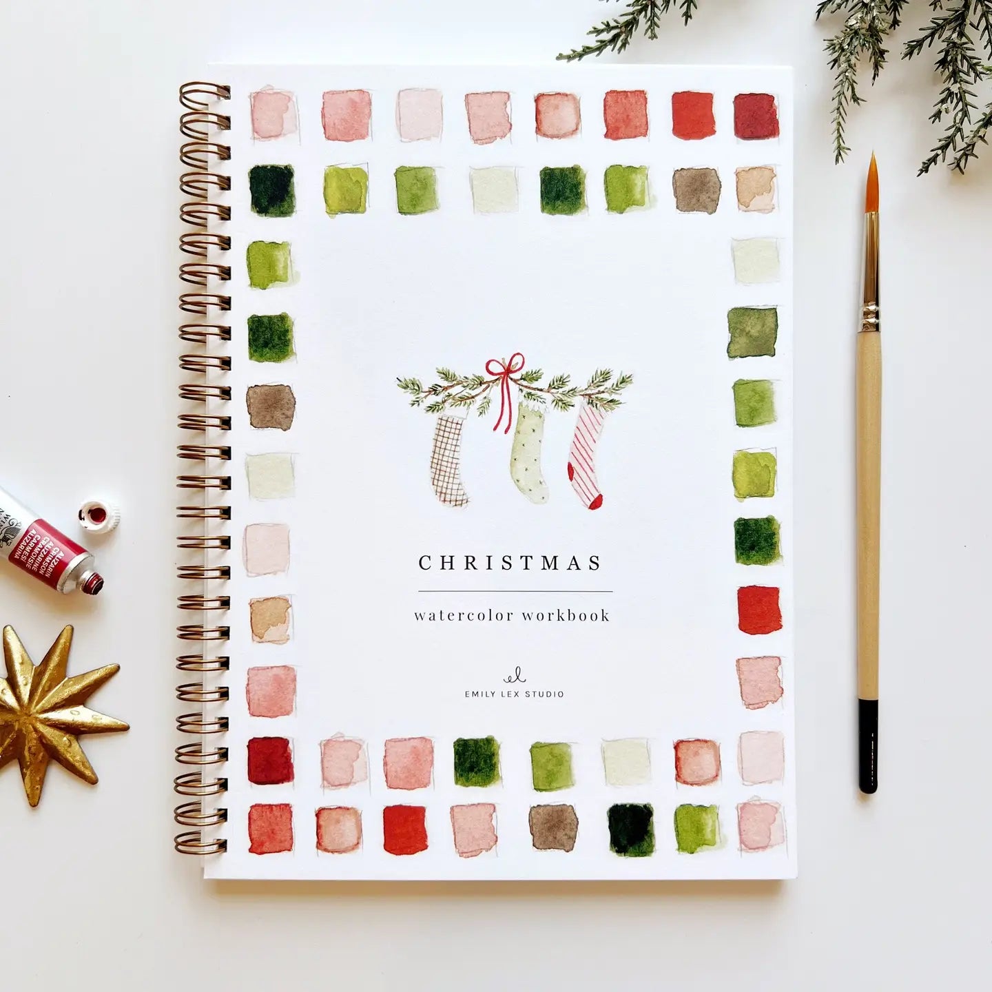 Christmas Watercolor Workbook