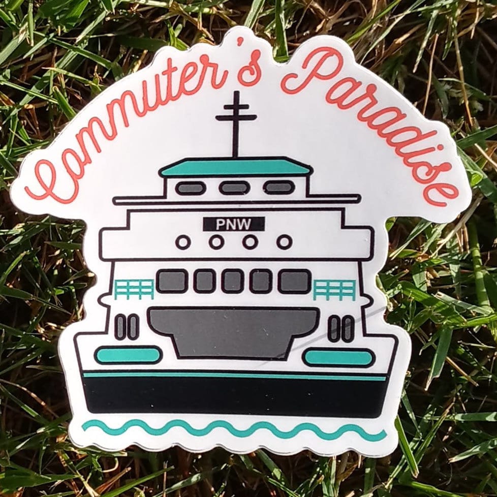 Commuter's Paradise 3x3 Ferry Sticker