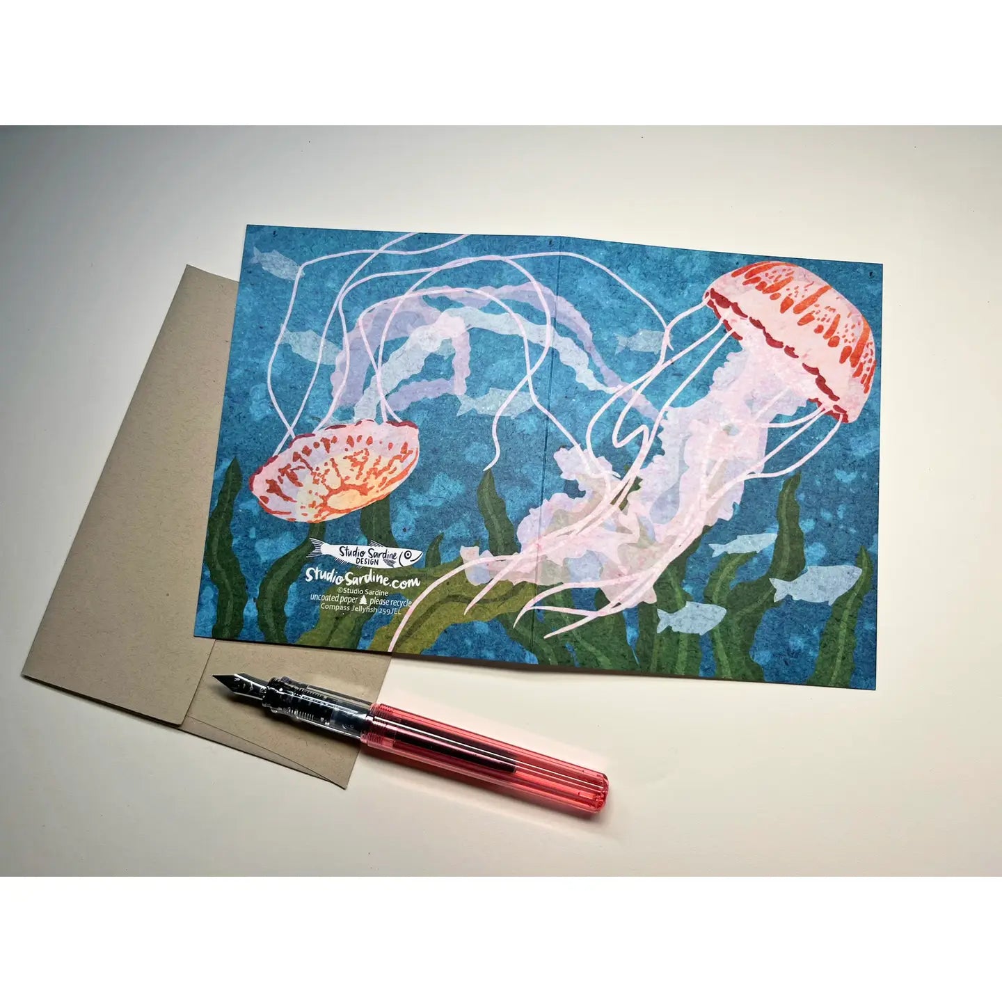 Jellyfish Blank Greeting Cards