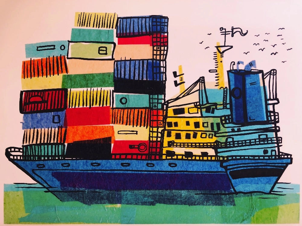 Container Ship Art Print