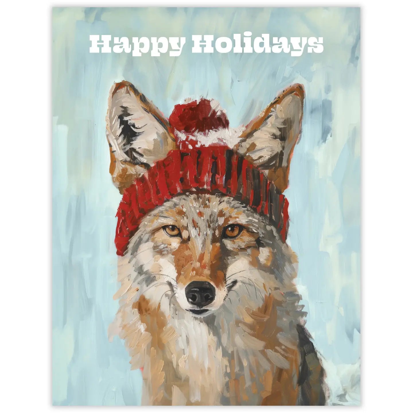 Coyote Happy Holidays Season's Greetings Card