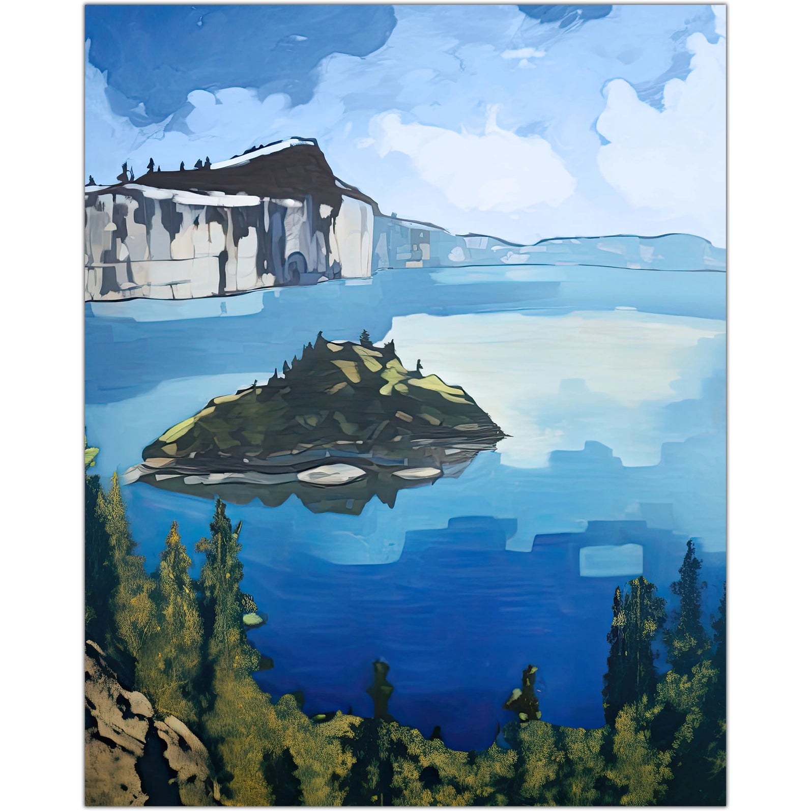 Crater Lake Art Print