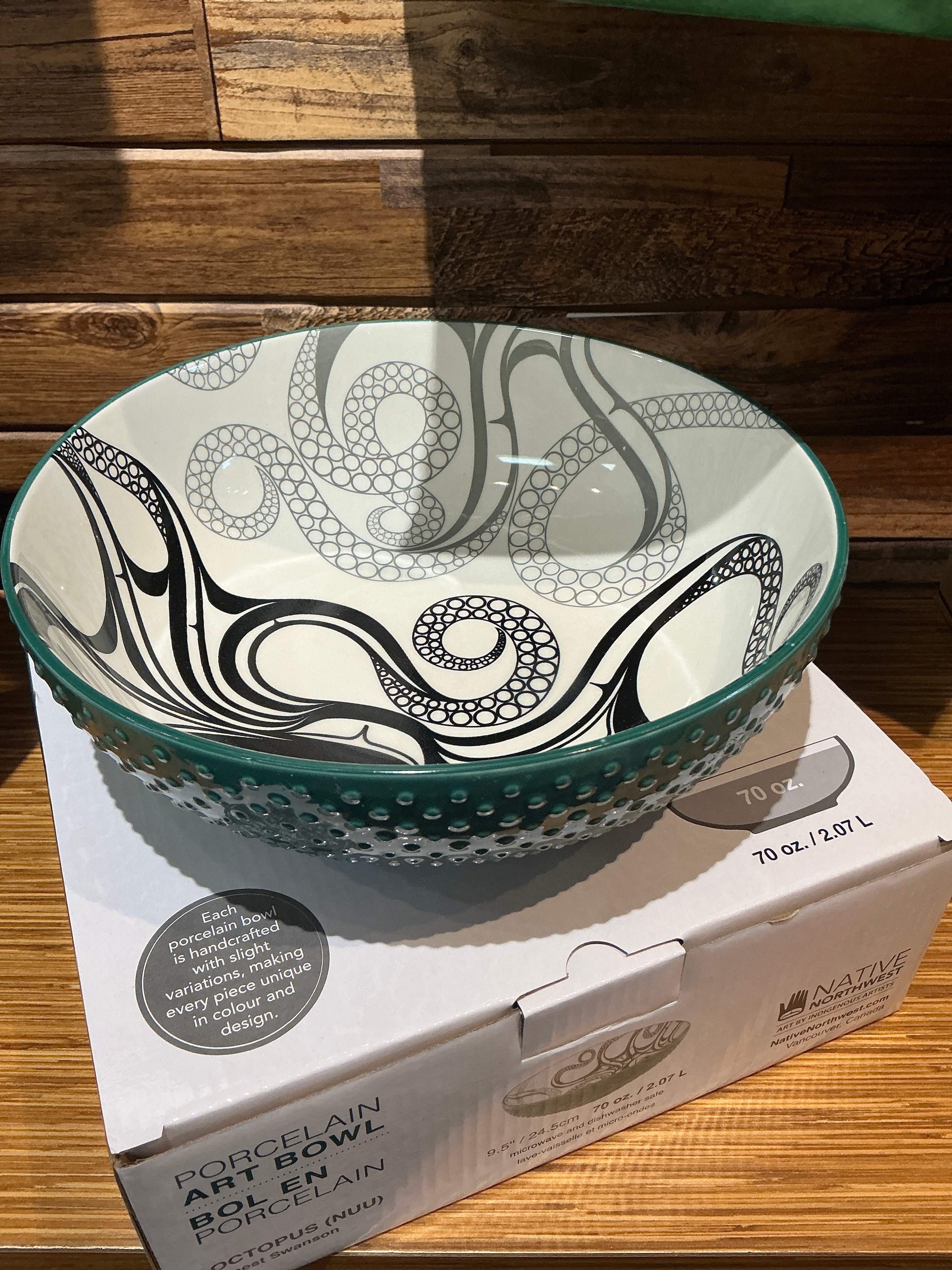 Octopus by Ernest Swanson | LARGE Porcelain Art Serving Bowl