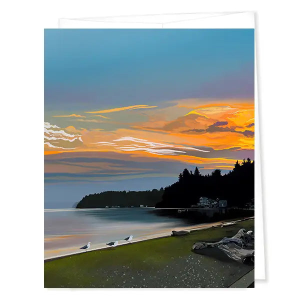 Dash Point Beach at Sunrise Greeting Card