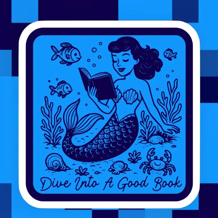 Dive Into A Good Book, Bookish Sticker