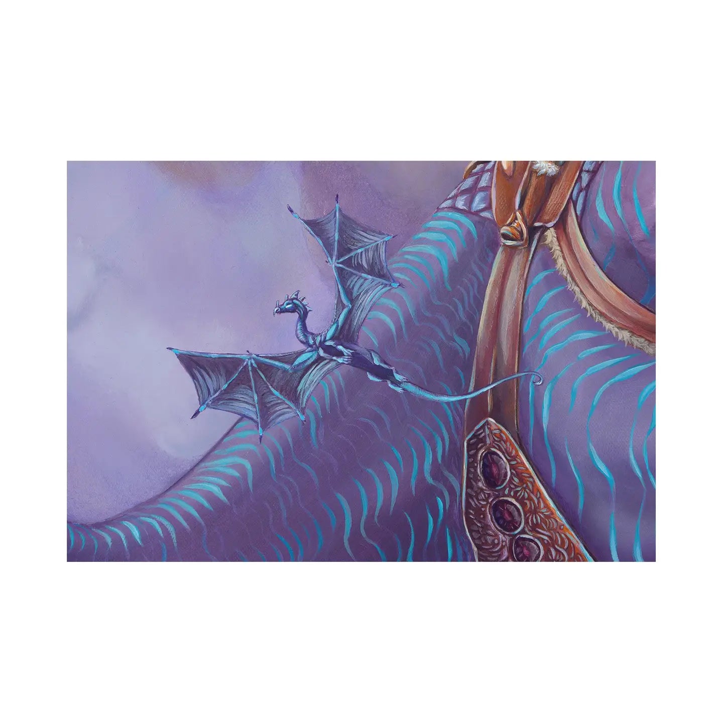 Dragon Rider Mtg Style Fantasy Art Print