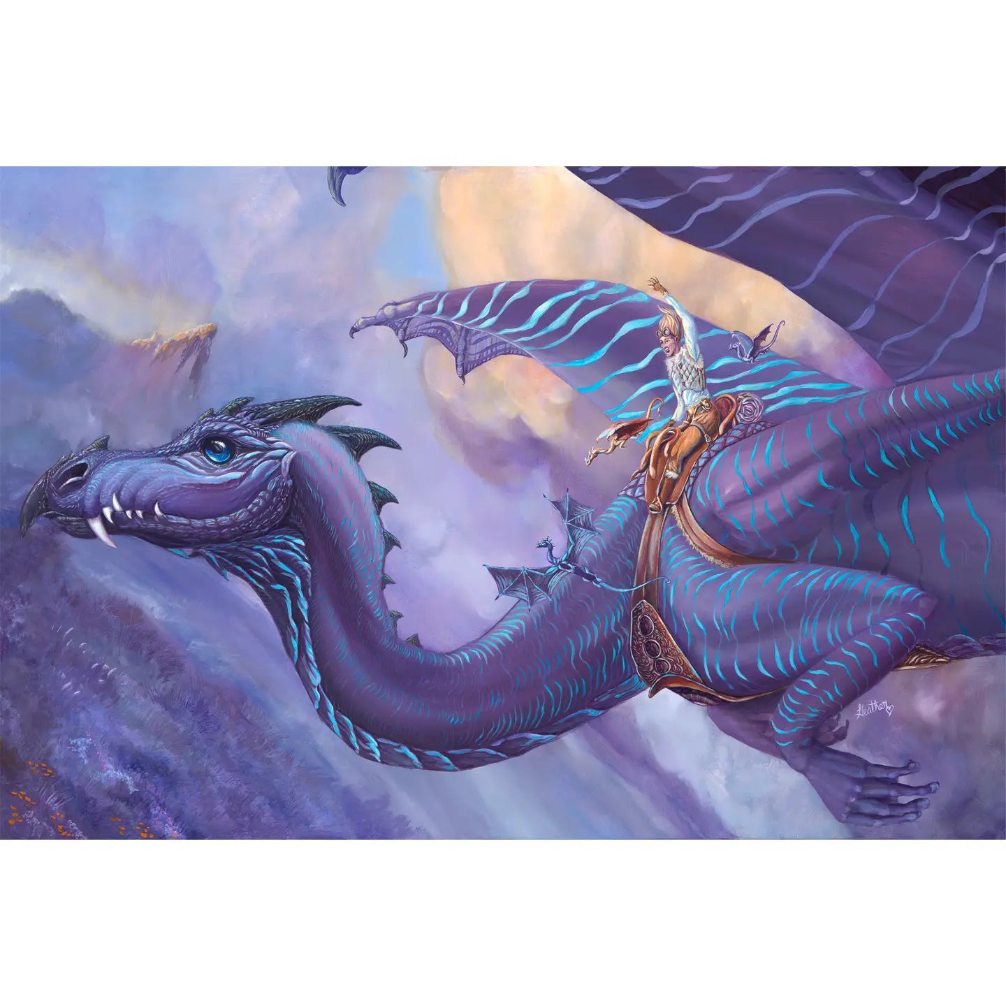 Dragon Rider Mtg Style Fantasy Art Print