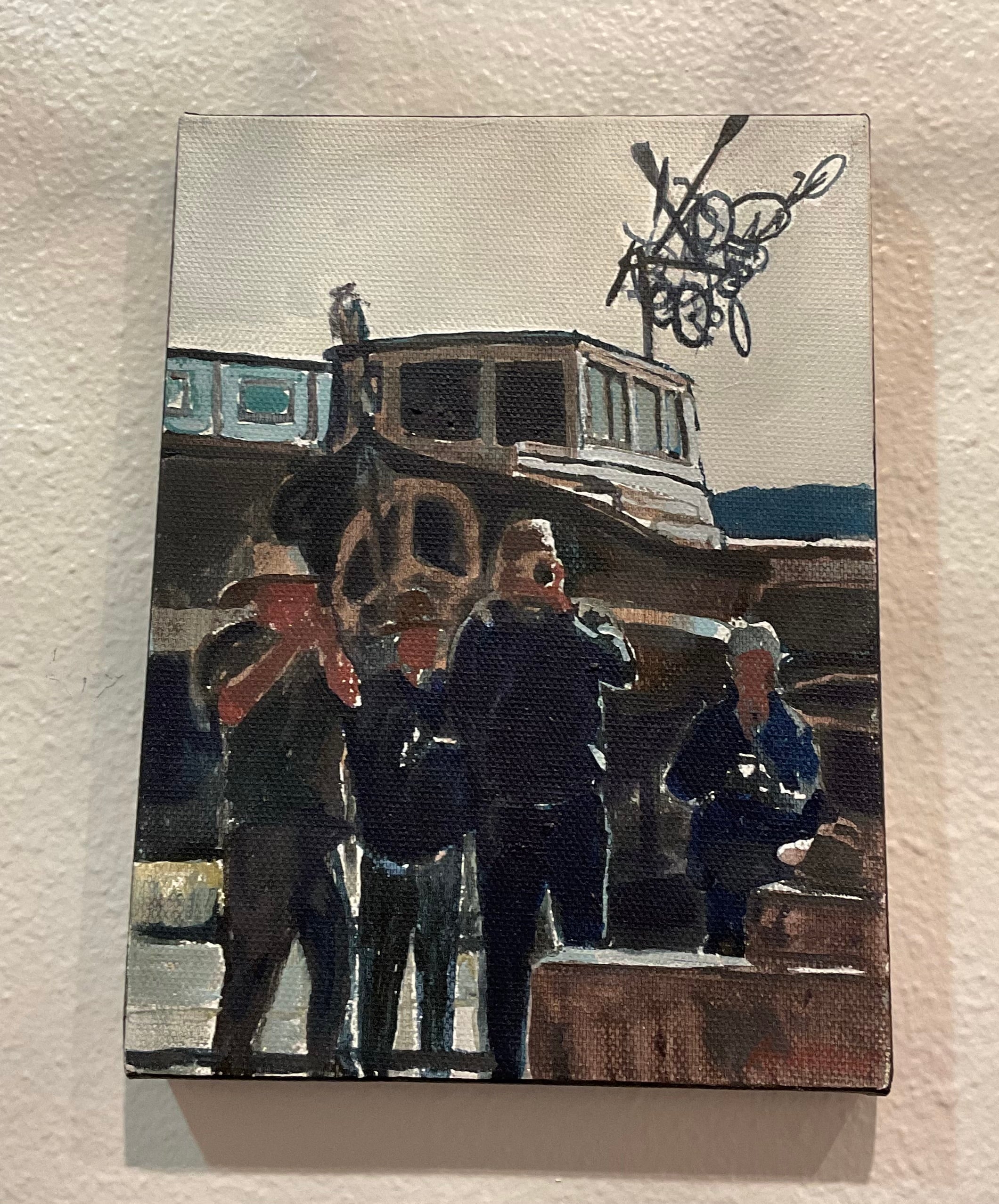 “Boat Yard No.2” Original Art by Andrew Sheldon
