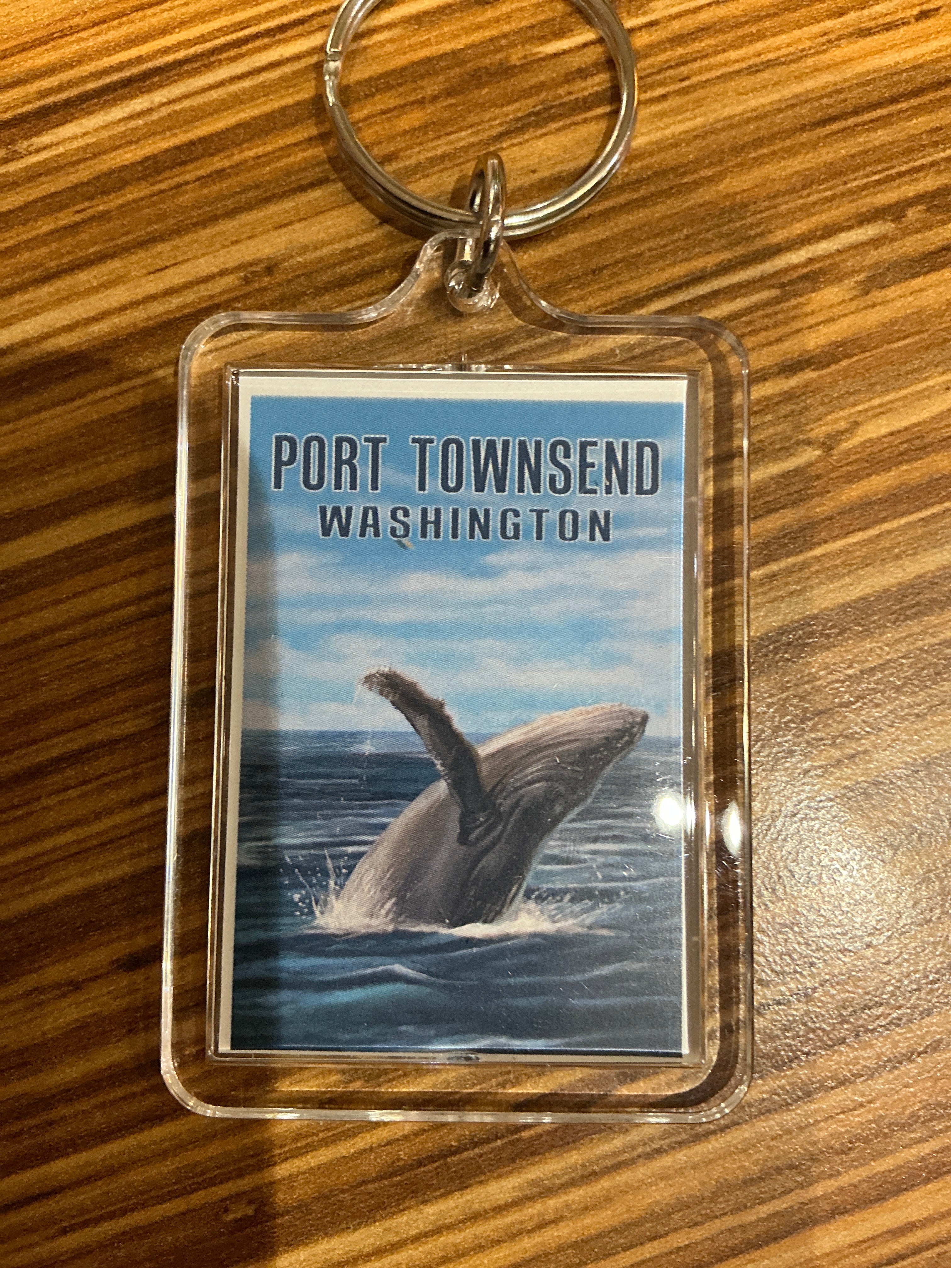 Port Townsend Jumping Whale Keychain