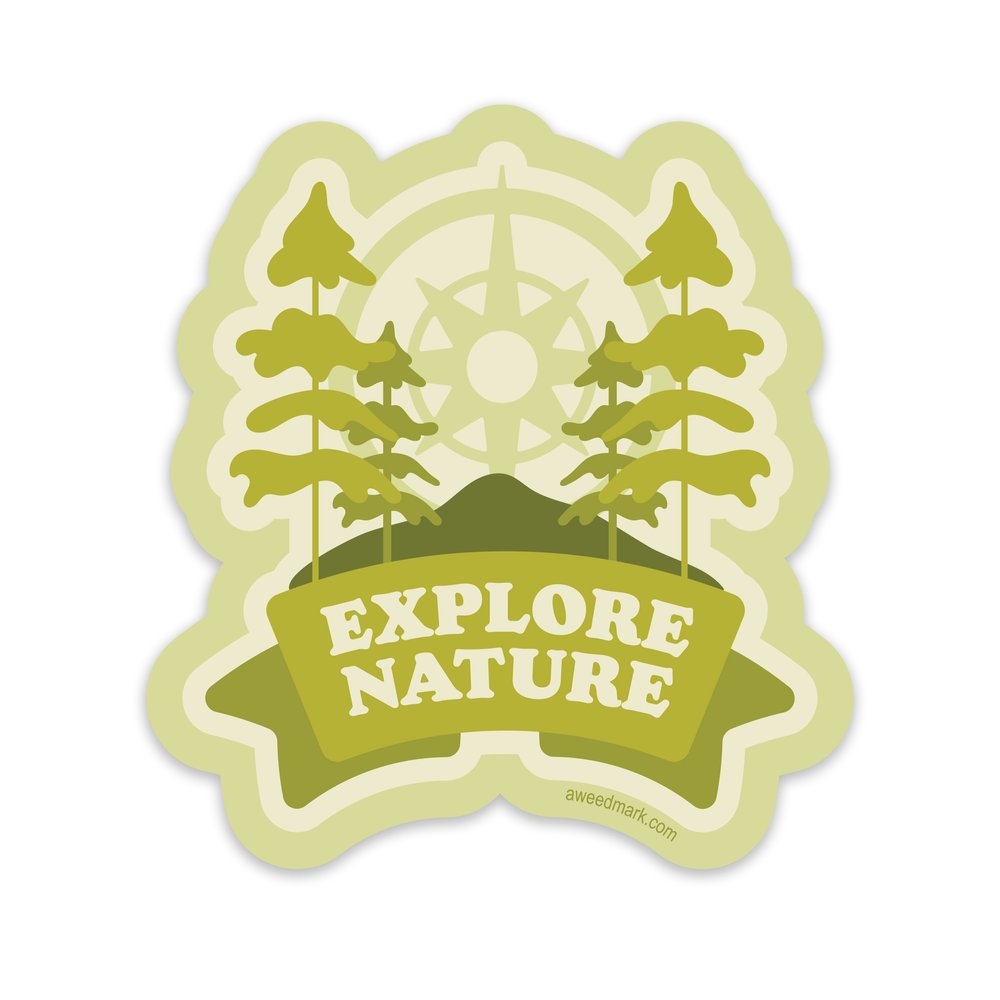 Explore Nature Retro Sticker