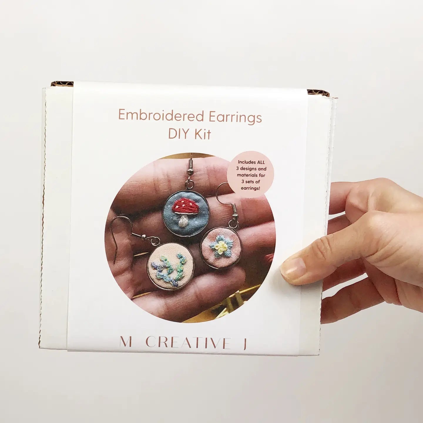 Earrings - Beginner Hand Embroidery Diy Craft Kit