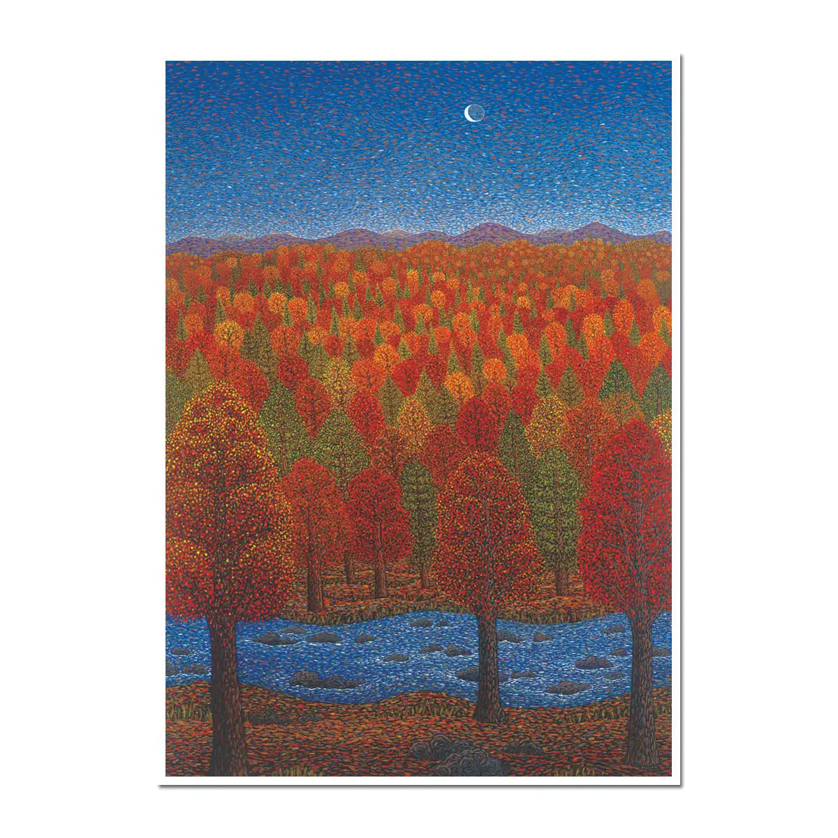 Earths Jubilation Fall Trees Thanksgiving Card