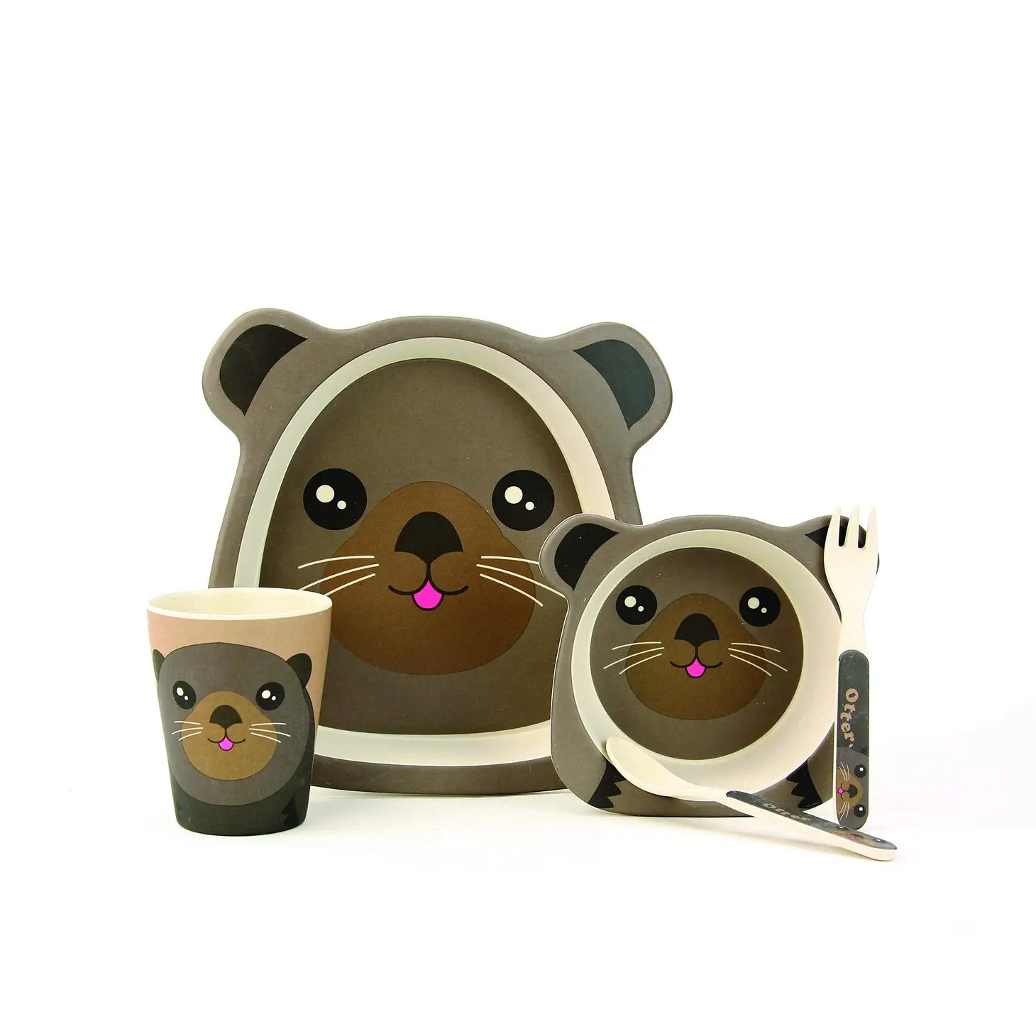 Eco Bamboo Fibre 5-pc. Sea Otter Kid's Dinnerware Set