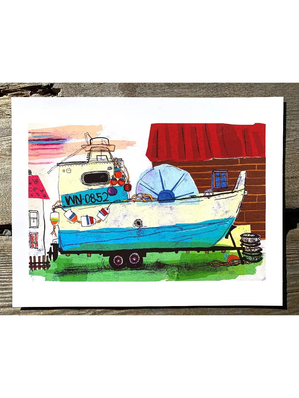 Eden's Road Fishing Boat Art Print