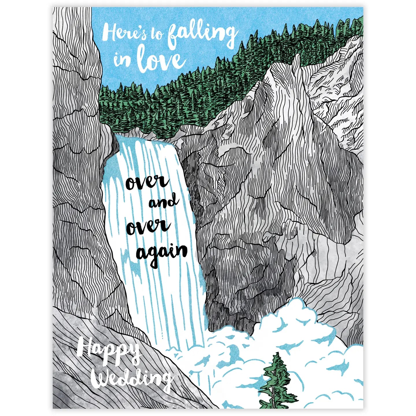 Falling in Love Wedding Card