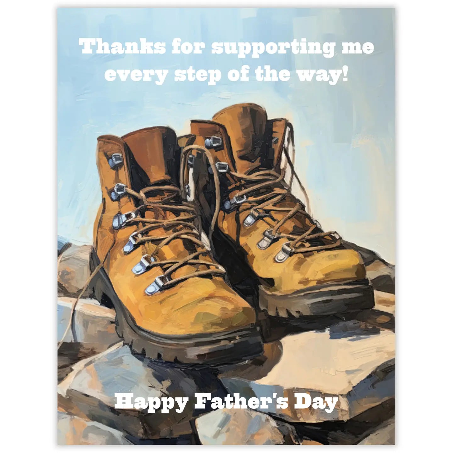 Father's Day Boots Greeting Card