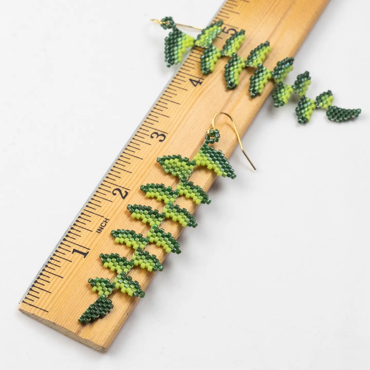 Fern - Glass Bead Earrings
