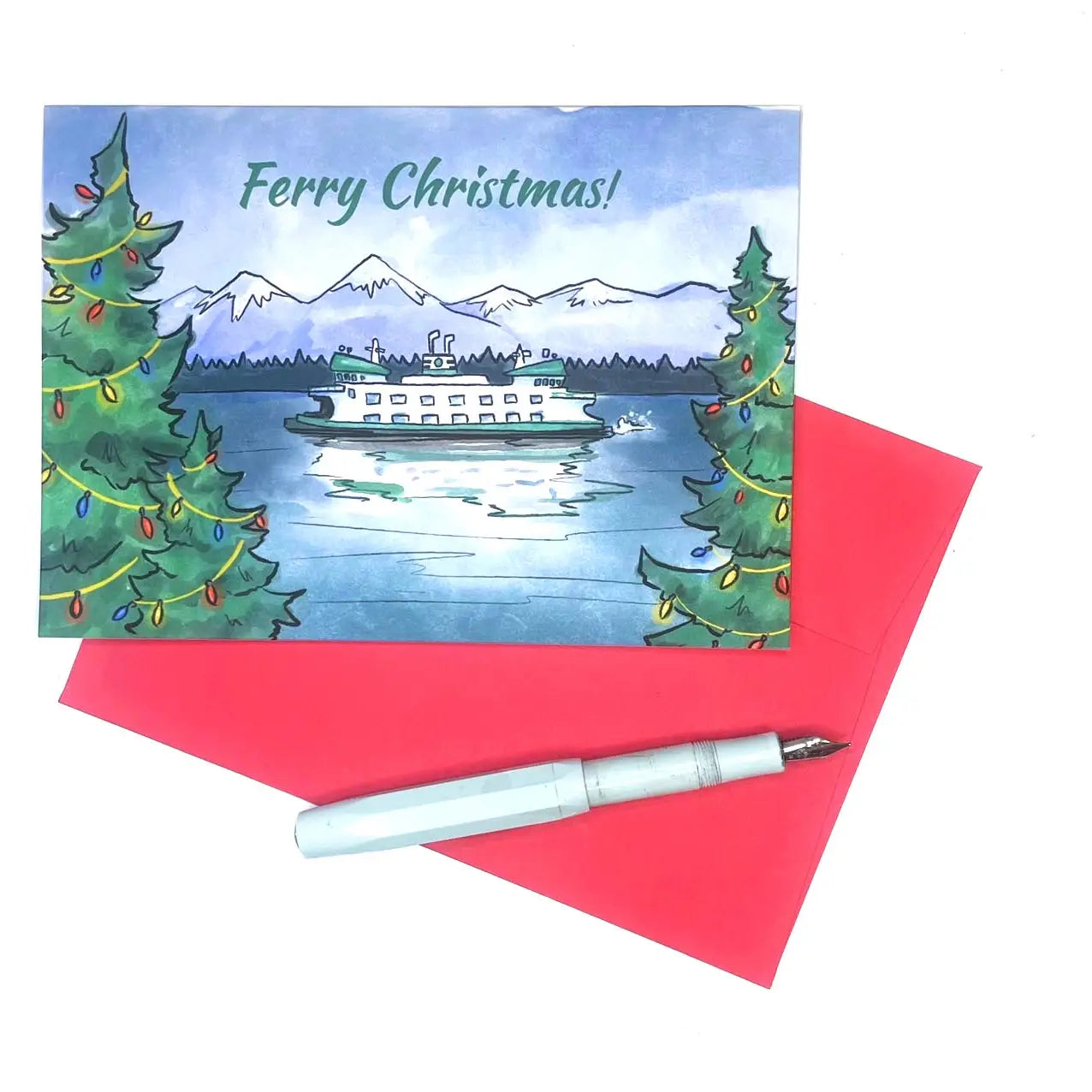 Ferry Christmas Greeting Card