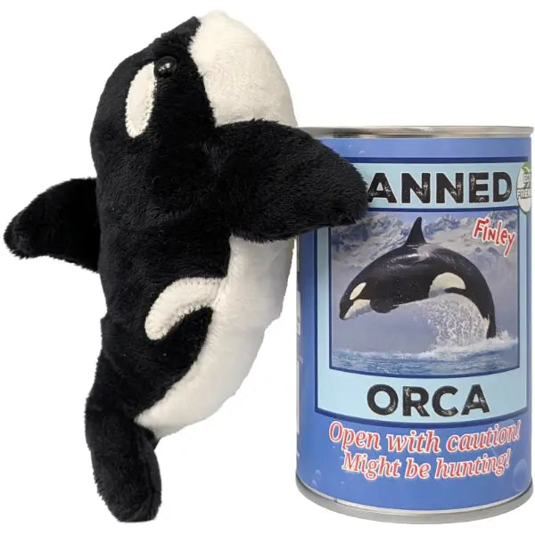 Finley the Canned Orca | Stuffed Animal Plush W/Jokes | Gift