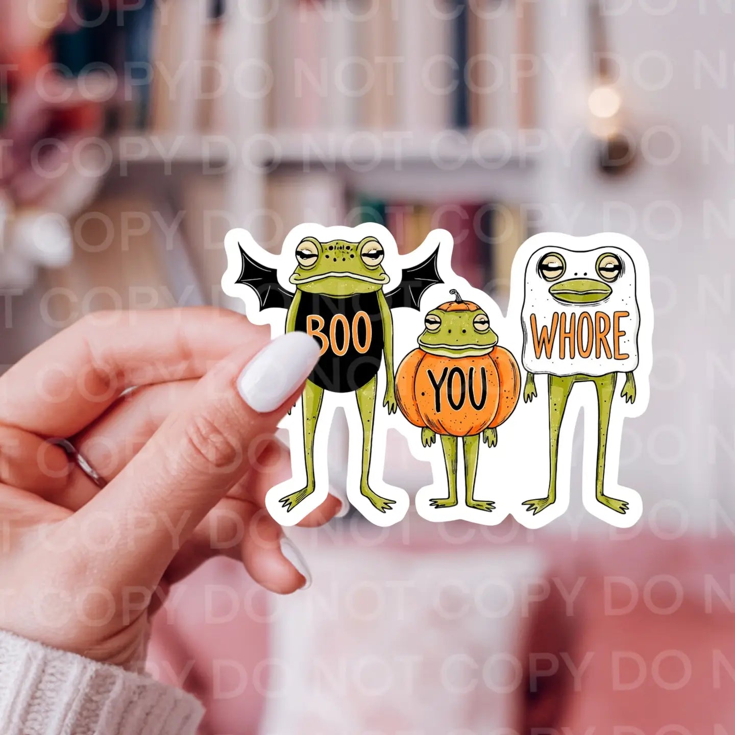 Frog Halloween Funny Spooky Sticker