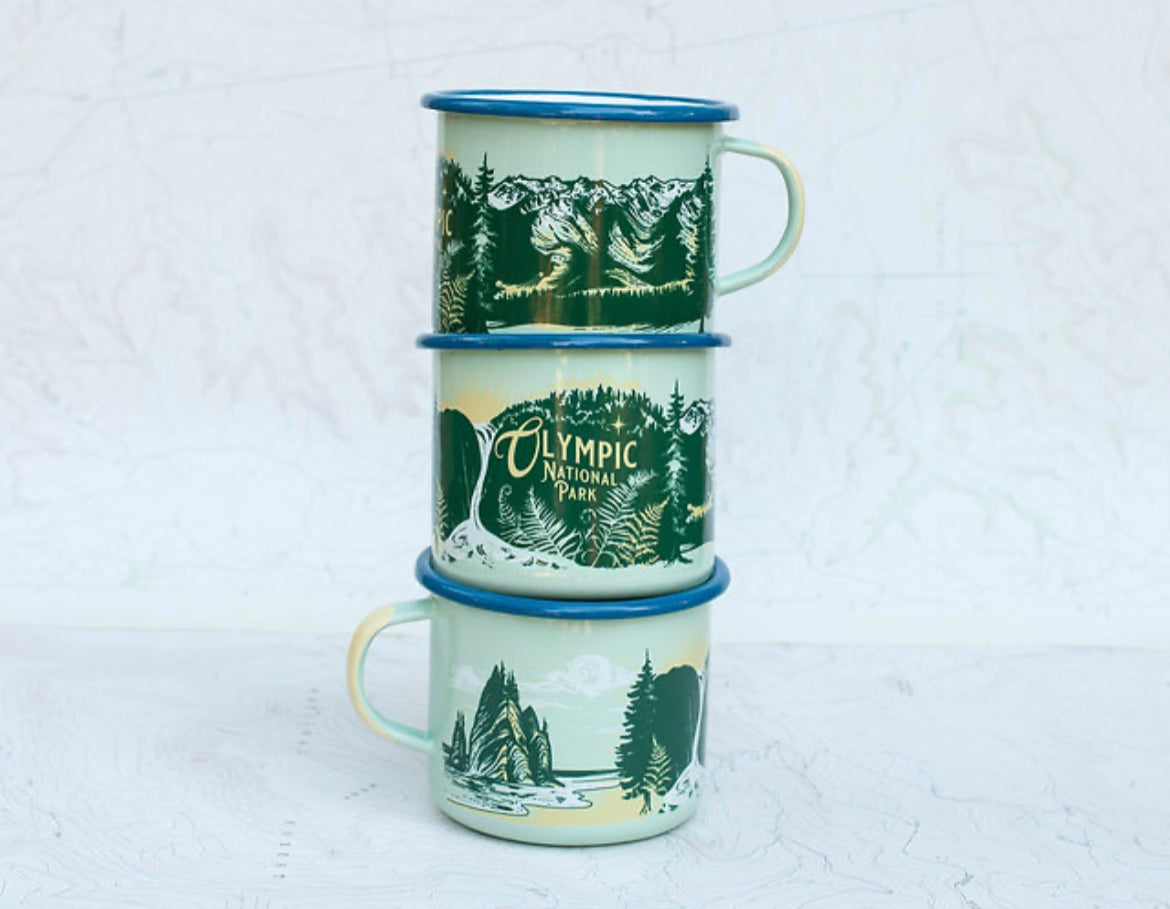 16 oz Fireproof Enamel Steel Mugs