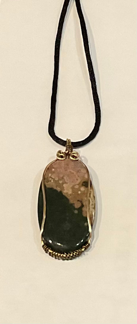 Ocean Jasper Wrapped Necklace