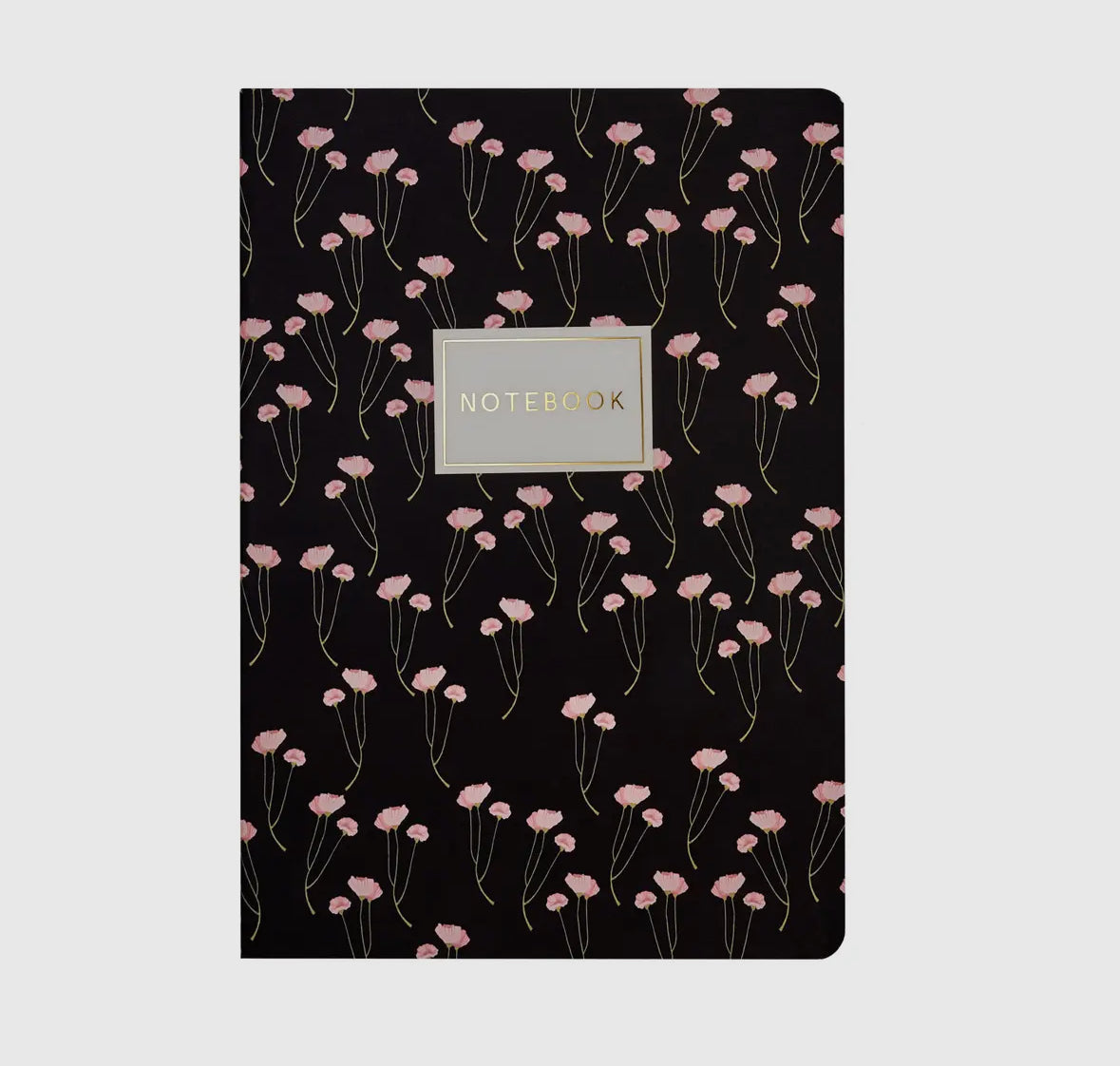 Poppies on Black Notebook