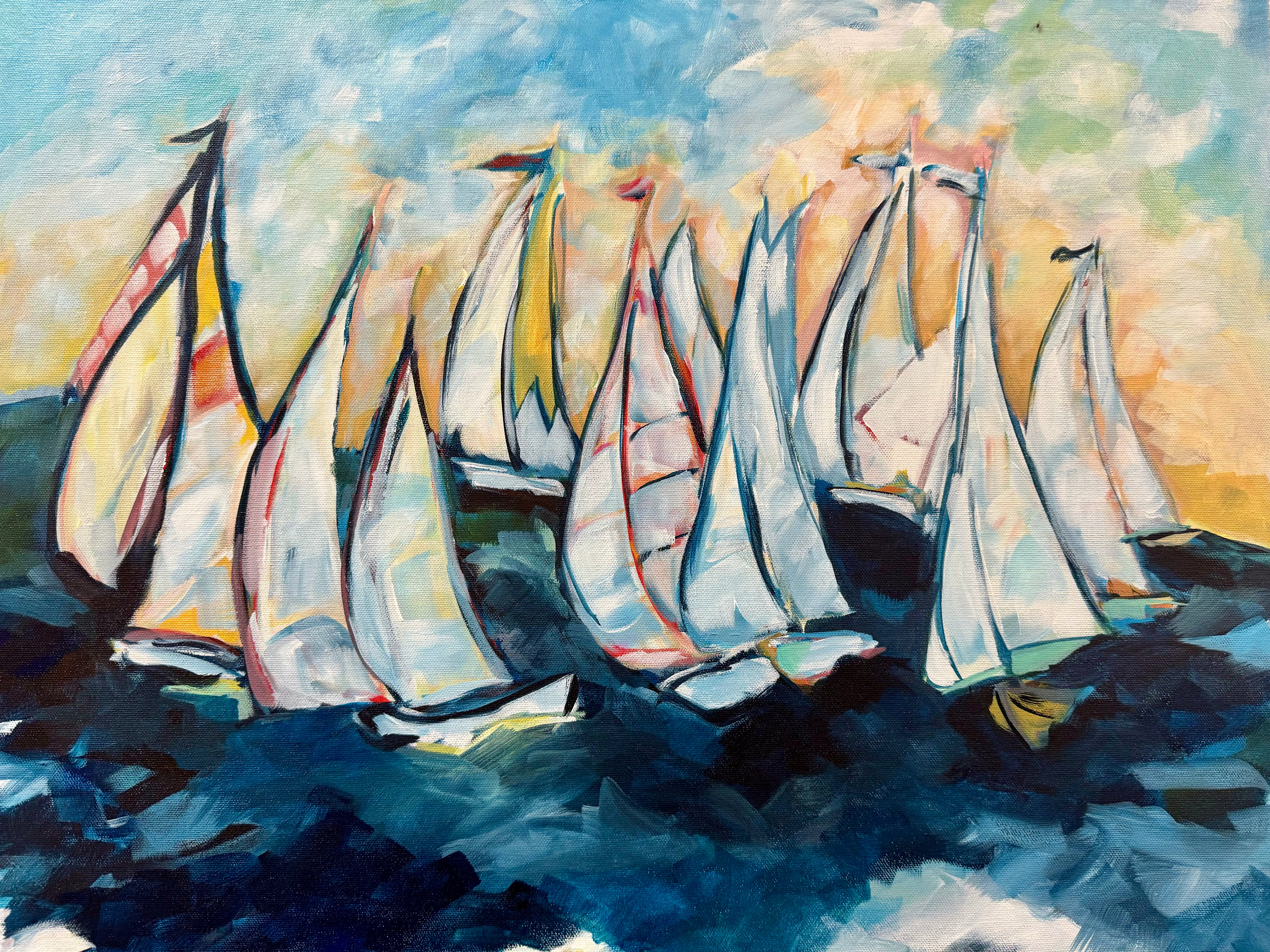 Regatta Rolling Sea by Sharon Geels