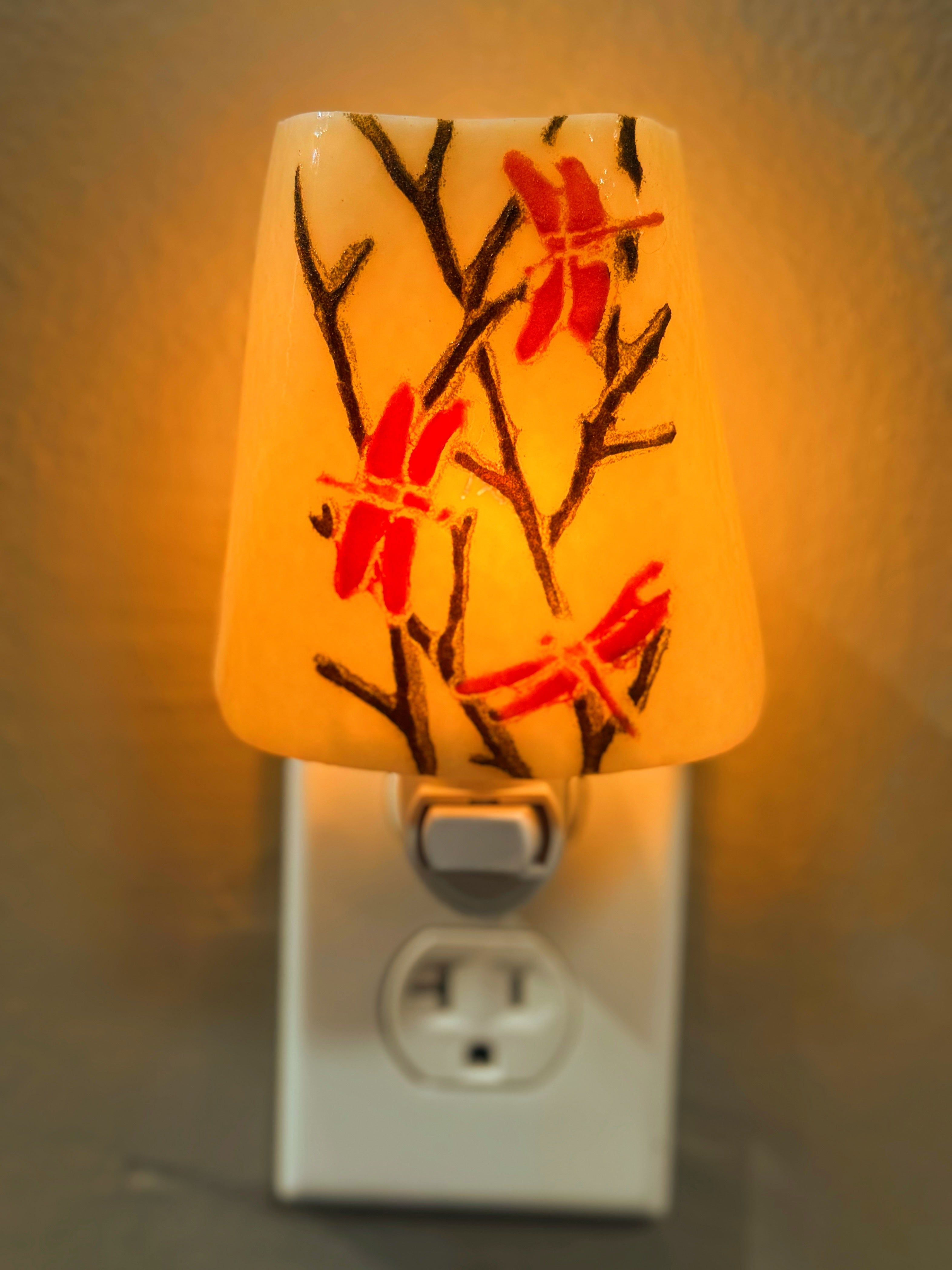 Dragonflies Night Lights by Nixon Art Glass