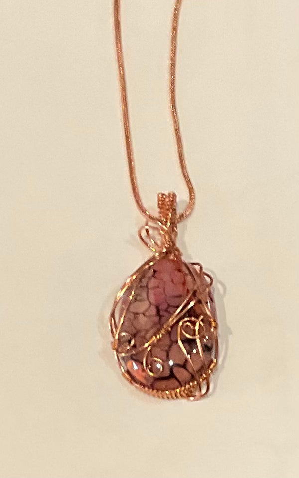 Dragons Rien Agate Wrapped Necklace