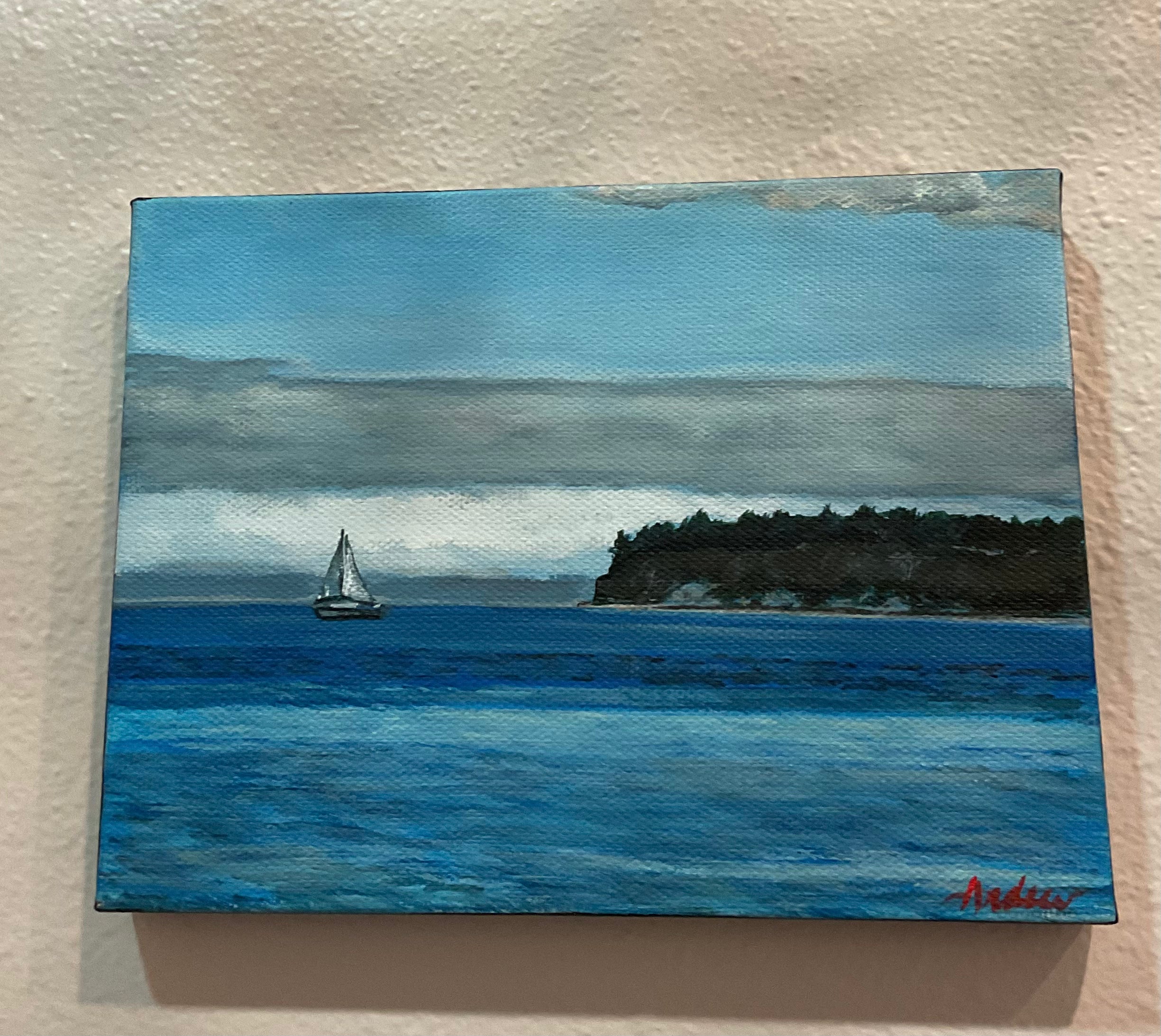 “Scenic Sailboat” Original Art by Andrew Sheldon