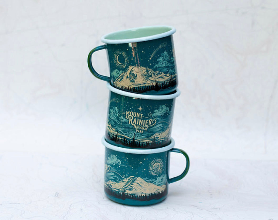 16 oz Fireproof Enamel Steel Mugs