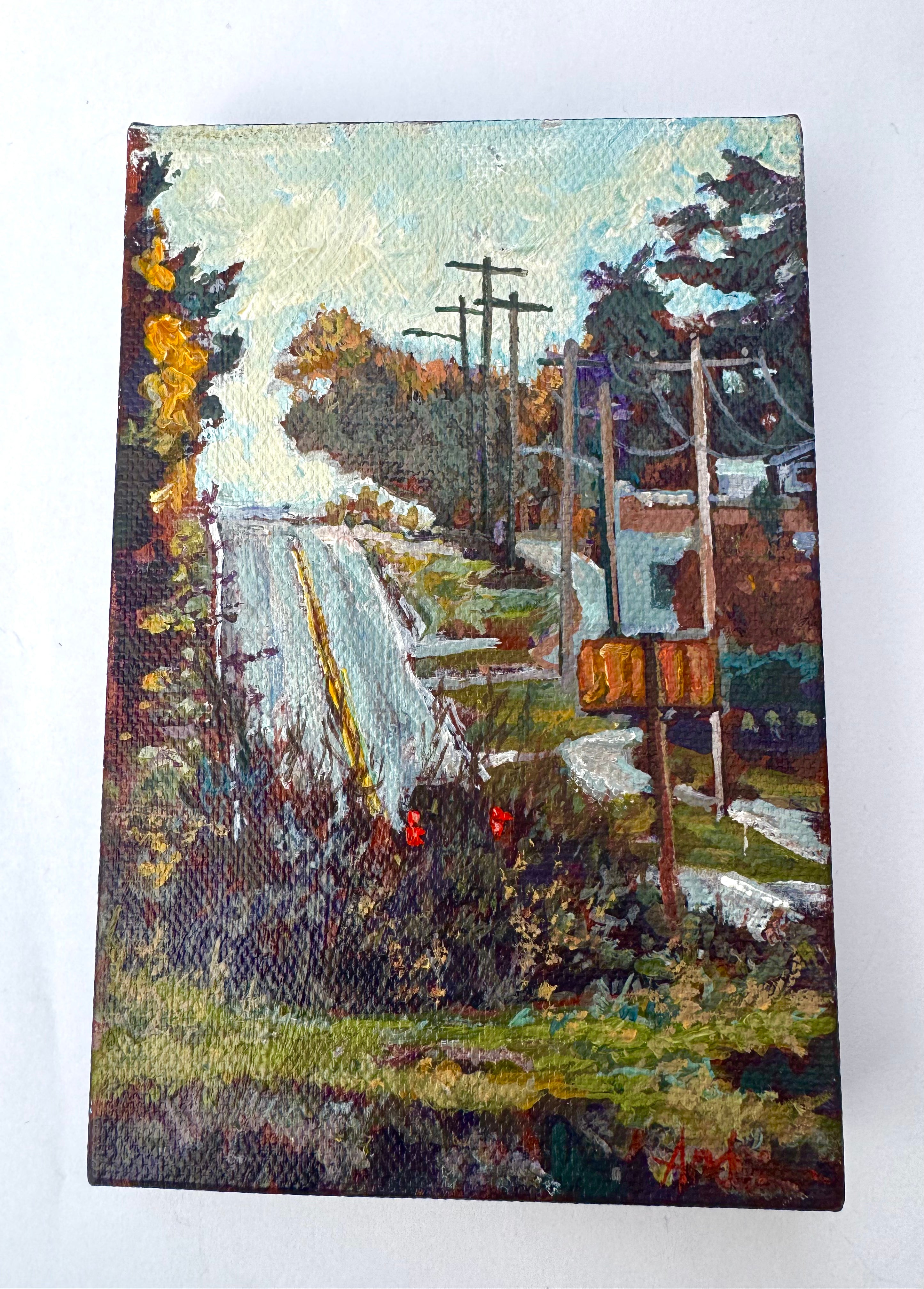 "Uphill" Original Acrylic Painting by Andrew Sheldon