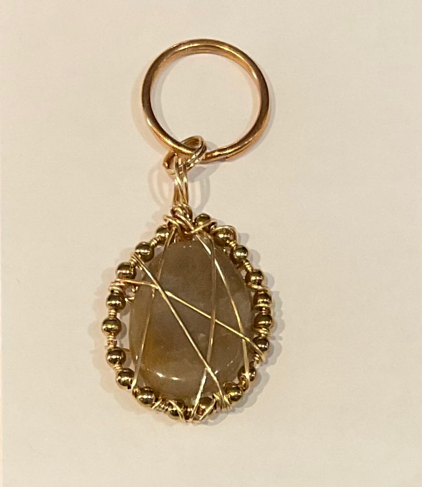 Beach Found Quartz Keychain