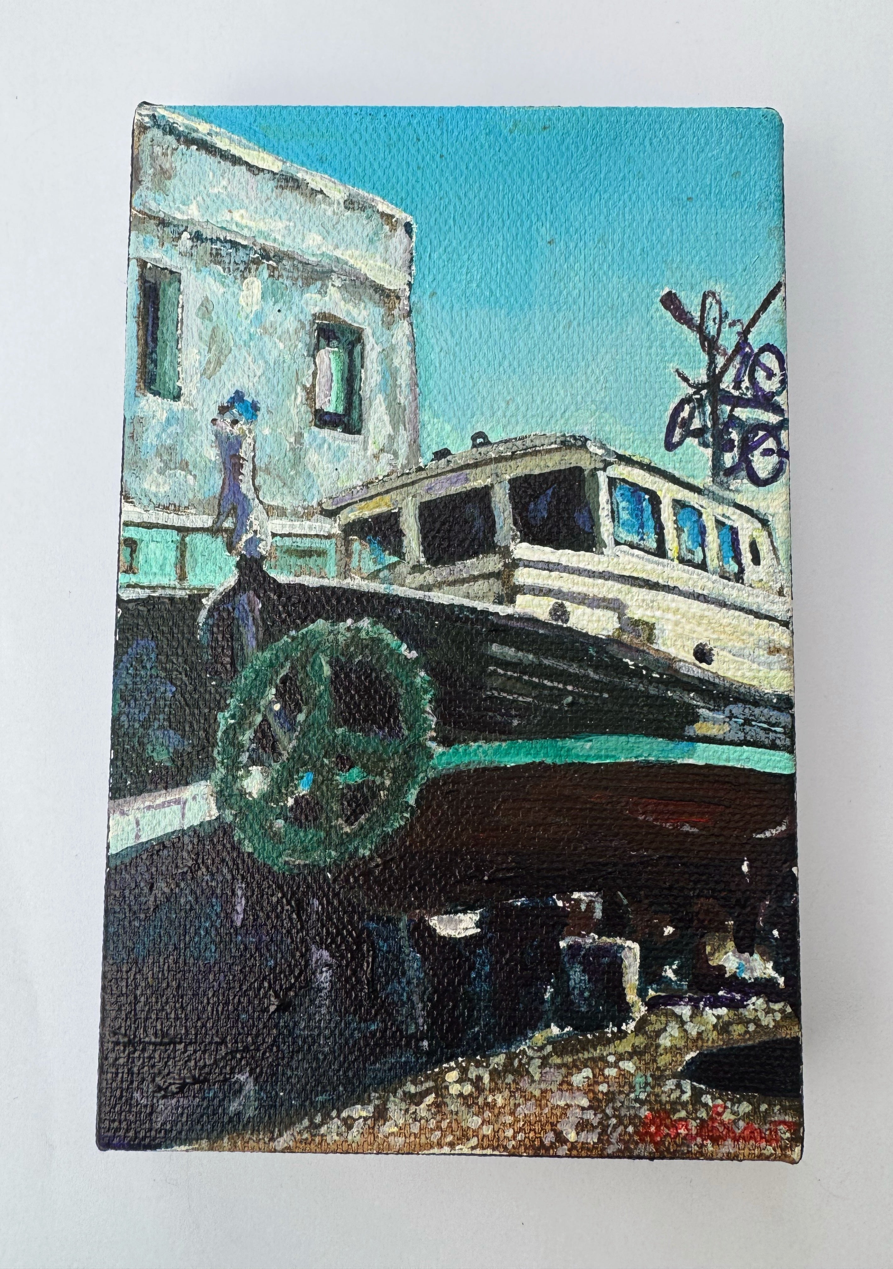 “Peace Boat" Original Acrylic Painting by Andrew Sheldon