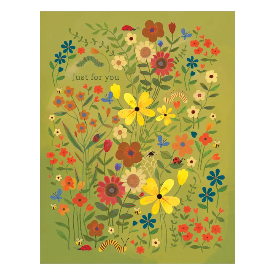 Garden Bugs Birthday Greeting Card