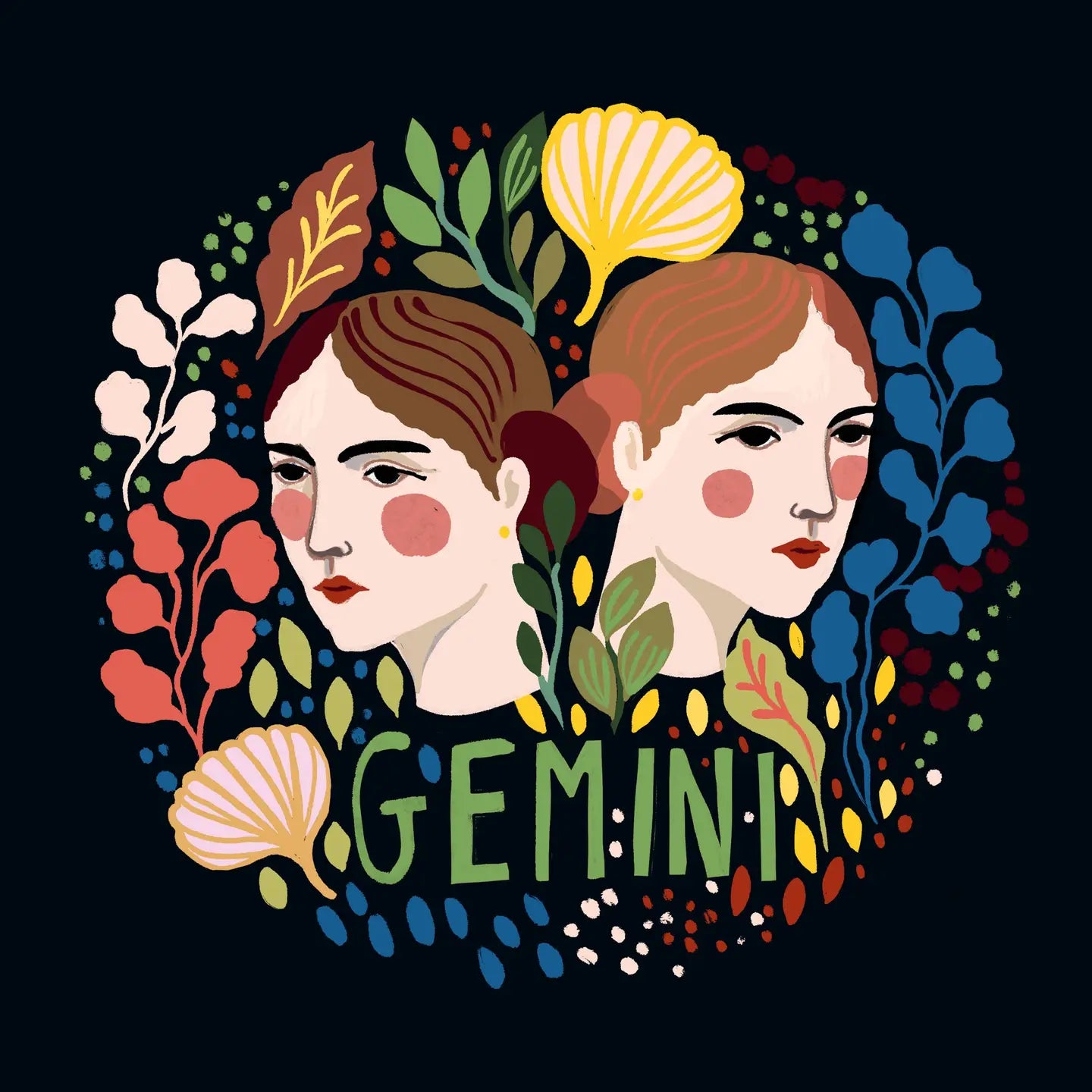 Gemini Zodiac Greeting Card