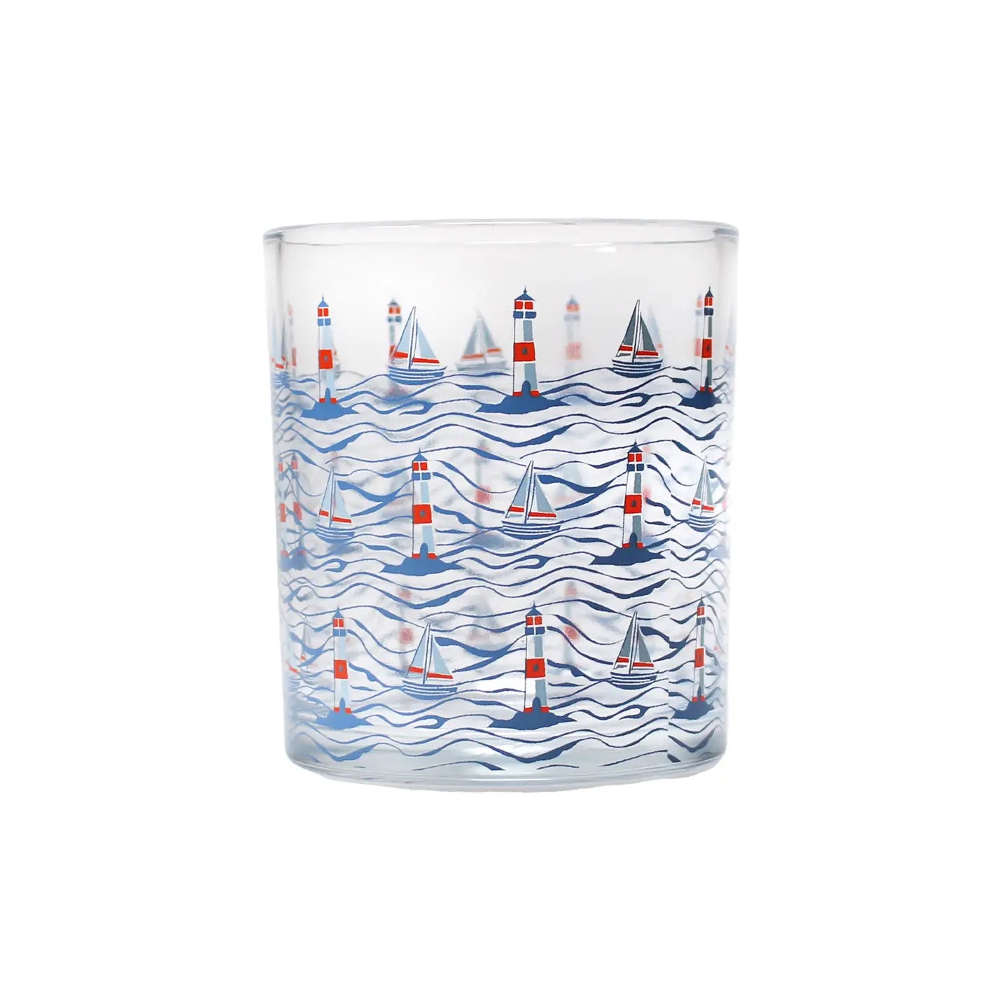Glass Storage Jar Coastal Waves