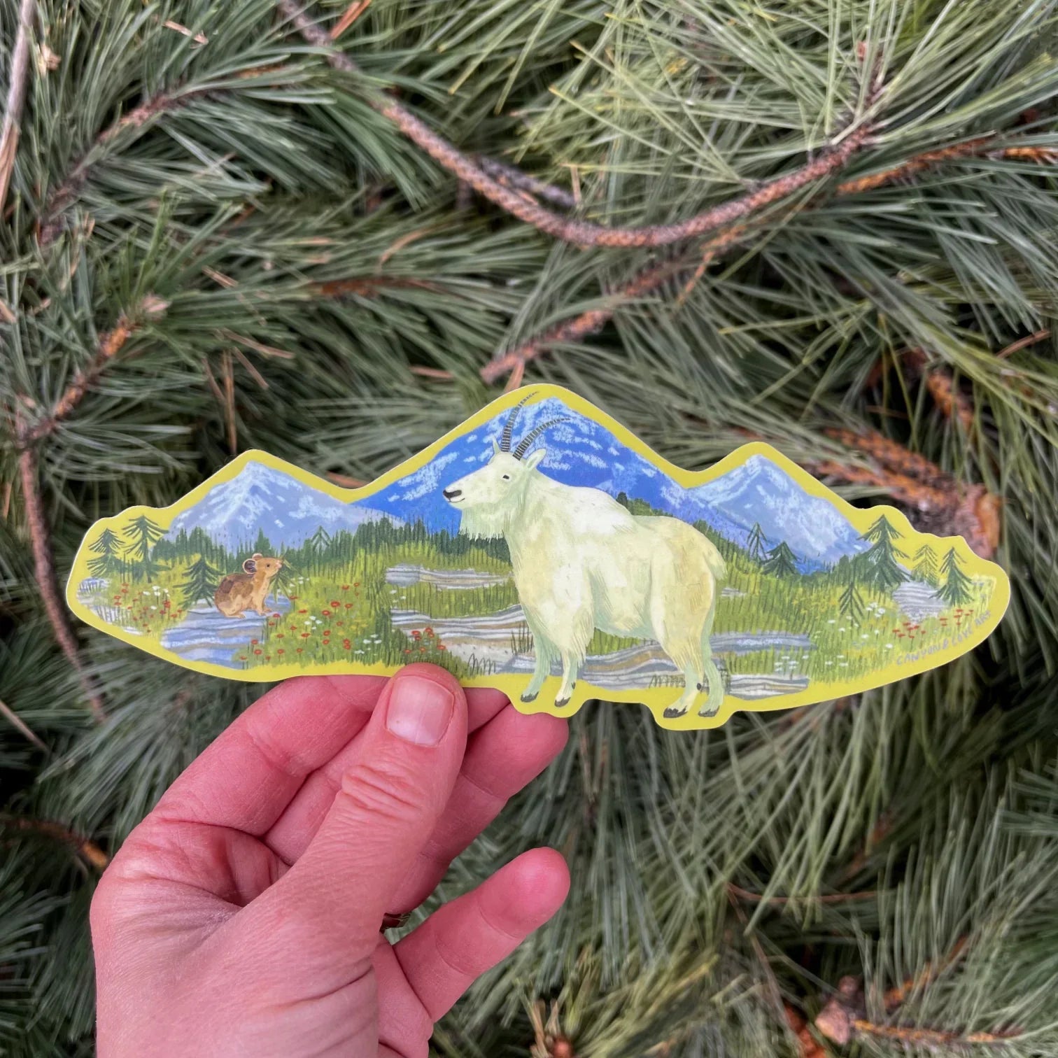 Mountain Goat Wrap Sticker