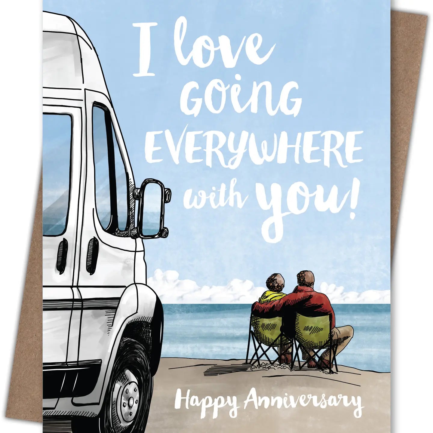 Going Everywhere Anniversary Card