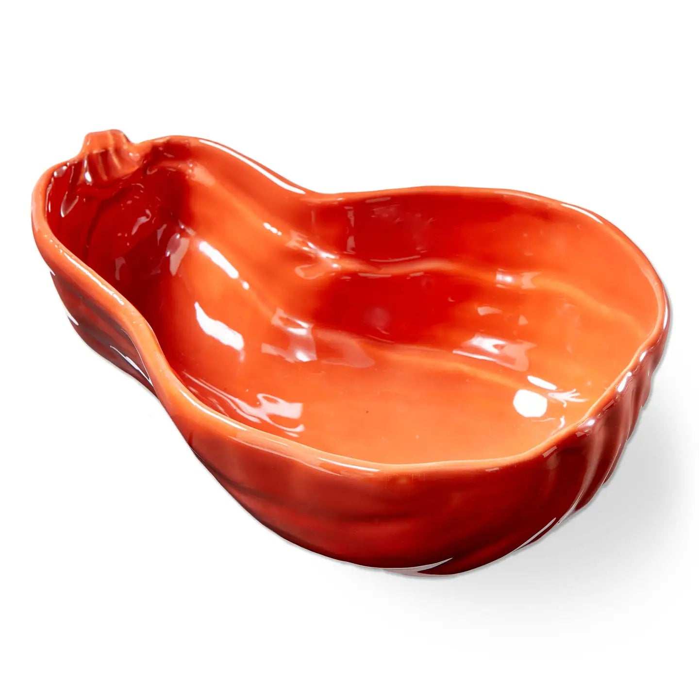 Gourd Bowl Orange Earthenware Fall