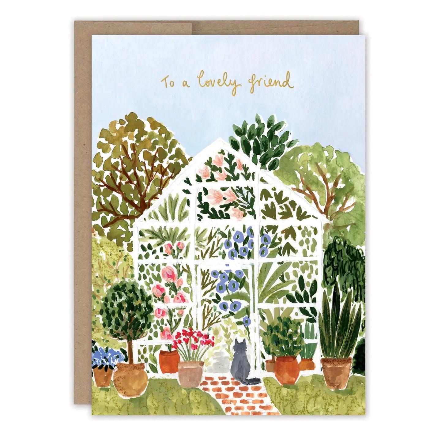 Green House Lovely Friend Birthday Card