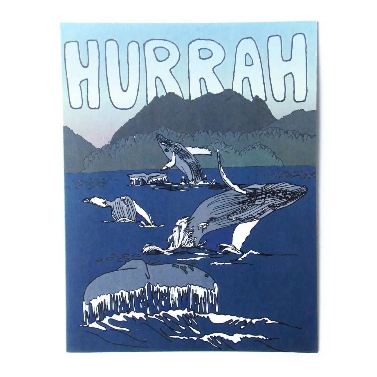 Hurrah Whales Card