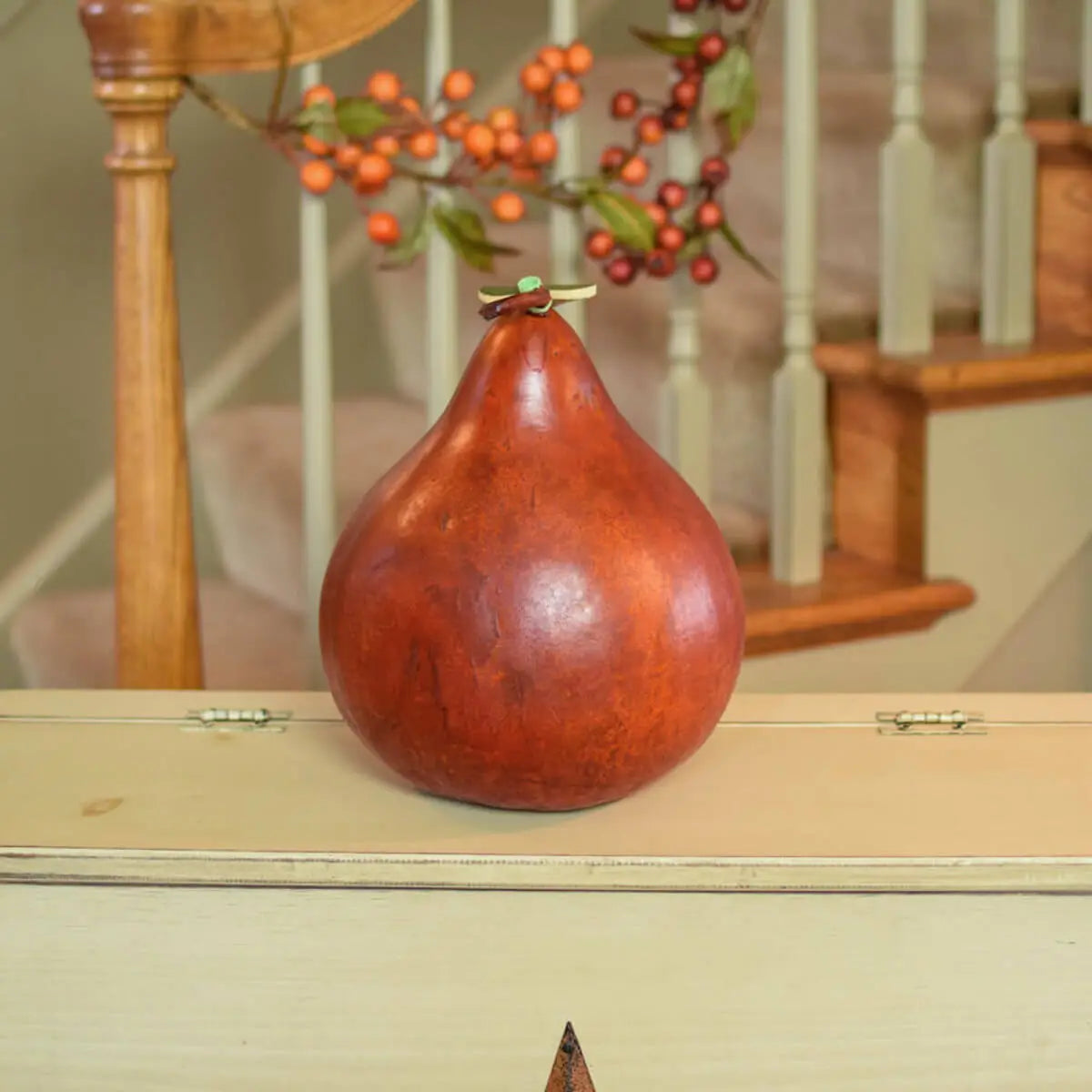 Hand-Crafted Gourd - Jack-O-Lantern Large Candy Dish