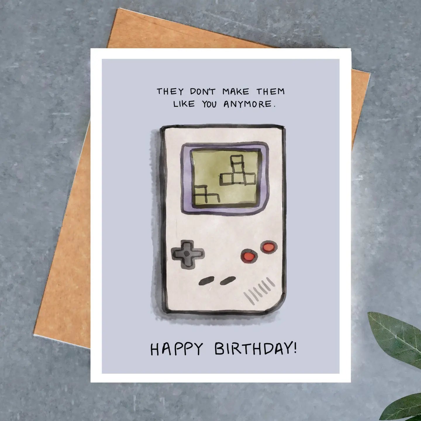 Handheld Gameboy Gaming Birthday Card